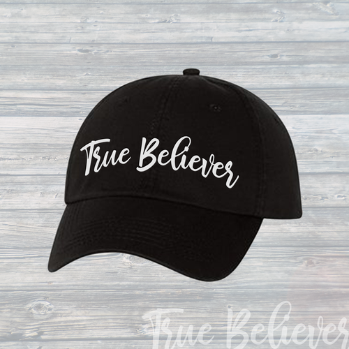 The True Believer Dad Hat ~ Bold Black & White