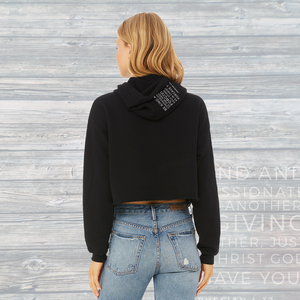 Womens Love | Forgiveness | Freedom Tee Crop Hoodie