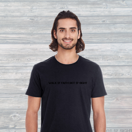 Unisex Incognito Walk By Faith Not By Sight T-Shirt Black