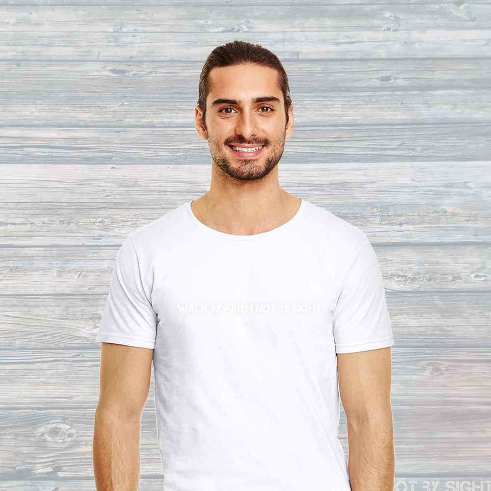 Unisex Incognito Walk By Faith Not By Sight T-Shirt White